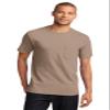 Port & Company Men's Essential T Shirt with Pocket 4XL Sand view 1