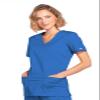 Cherokee Women's Workwear Scrubs Core Stretch Mock-Wrap Top (XXX-Large), Royal view 2
