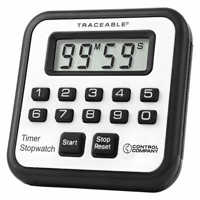 Traceable Alarm Timer/Stopwatch, Accuracy 0.01 Pct Includes Traceable(R) Certification 5020-1 Each