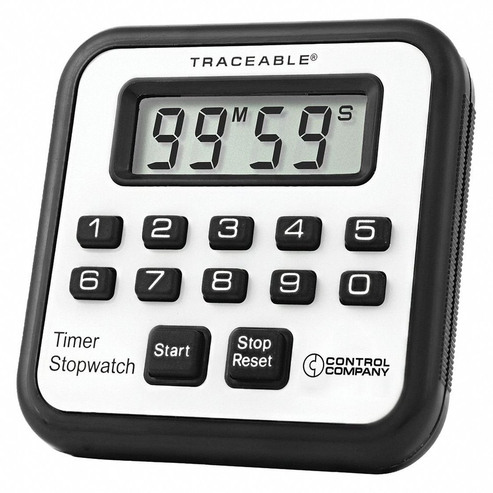 Traceable Alarm Timer/Stopwatch, Accuracy 0.01 Pct Includes Traceable(R) Certification 5020-1 Each