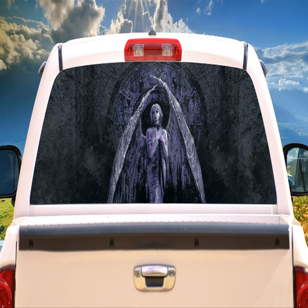 SignMission Gothic Angel Rear Window Graphic Back Truck Decal SUV View Thru Vinyl