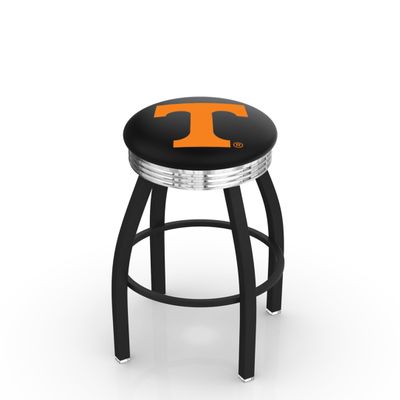 HBS L8B3C Tennessee 25" Swivel Counter Stool with a Black Wrinkle and Chrome Finish