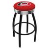 HBS L8B3C Carolina Hurricanes 25" Swivel Counter Stool with a Black Wrinkle and Chrome Finish view 1