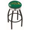 HBS L8B3C North Dakota State 30" Swivel Bar Stool with a Black Wrinkle and Chrome Finish view 1