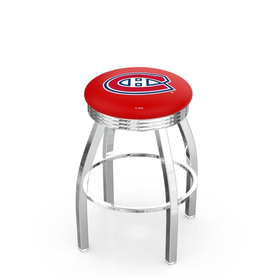HBS L8C3C Montreal Canadiens 30" Swivel Bar Stool with Chrome Finish