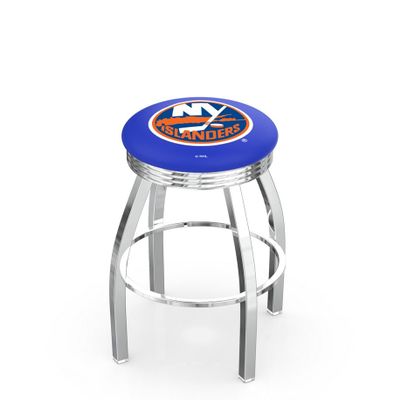 HBS L8C3C New York Islanders 30" Swivel Bar Stool with Chrome Finish