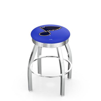 HBS L8C3C St Louis Blues 30" Swivel Bar Stool with Chrome Finish