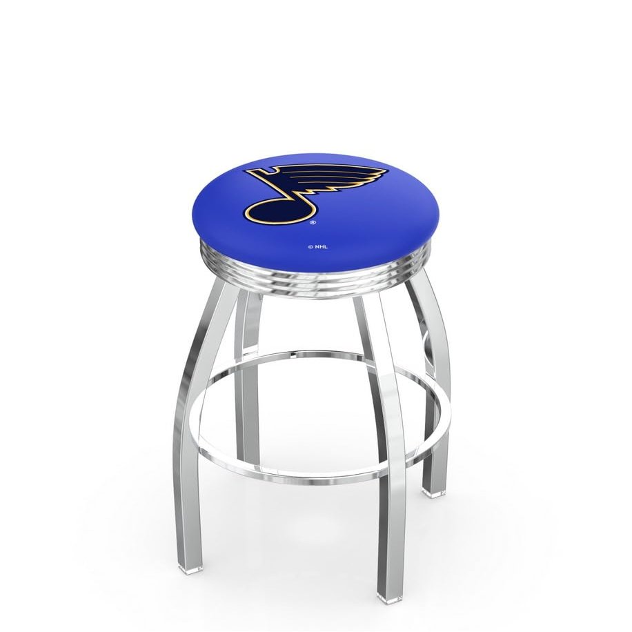 HBS L8C3C St Louis Blues 30" Swivel Bar Stool with Chrome Finish