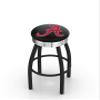 HBS L8B3C Alabama 30" Swivel Bar Stool with a Black Wrinkle and Chrome Finish view 1