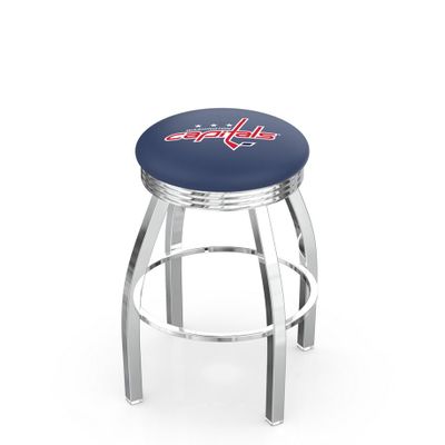 HBS L8C3C Washington Capitals 30" Swivel Bar Stool with Chrome Finish