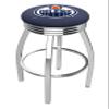 25" L8C3C - Chrome Edmonton Oilers Swivel Bar Stool with 2.5" Ribbed Accent Ring by The Holland Bar Stool Company view 4
