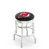 HBS L7C3C New Jersey Devils 30" Double-Ring Swivel Bar Stool with Chrome Finish view 1