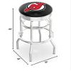 HBS L7C3C New Jersey Devils 30" Double-Ring Swivel Bar Stool with Chrome Finish view 2