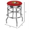 HBS L7C3C Ottawa Senators 30" Double-Ring Swivel Bar Stool with Chrome Finish view 2