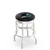 HBS L7C3C San Jose Sharks 30" Double-Ring Swivel Bar Stool with Chrome Finish view 1