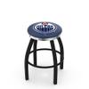 L8B2C Edmonton Oilers 25" Swivel Counter Stool with a Black Wrinkle and Chrome Finish view 1