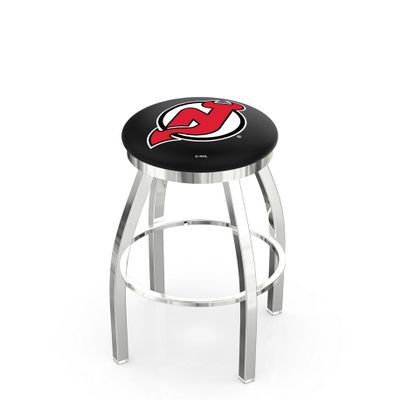 HBS L8C2C New Jersey Devils 30" Swivel Bar Stool with Chrome Finish