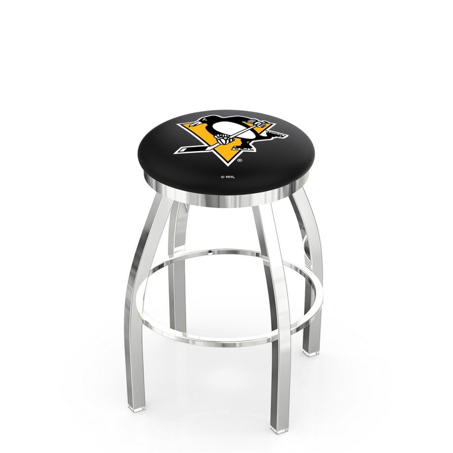 HBS L8C2C Pittsburgh Penguins 30" Swivel Bar Stool with Chrome Finish
