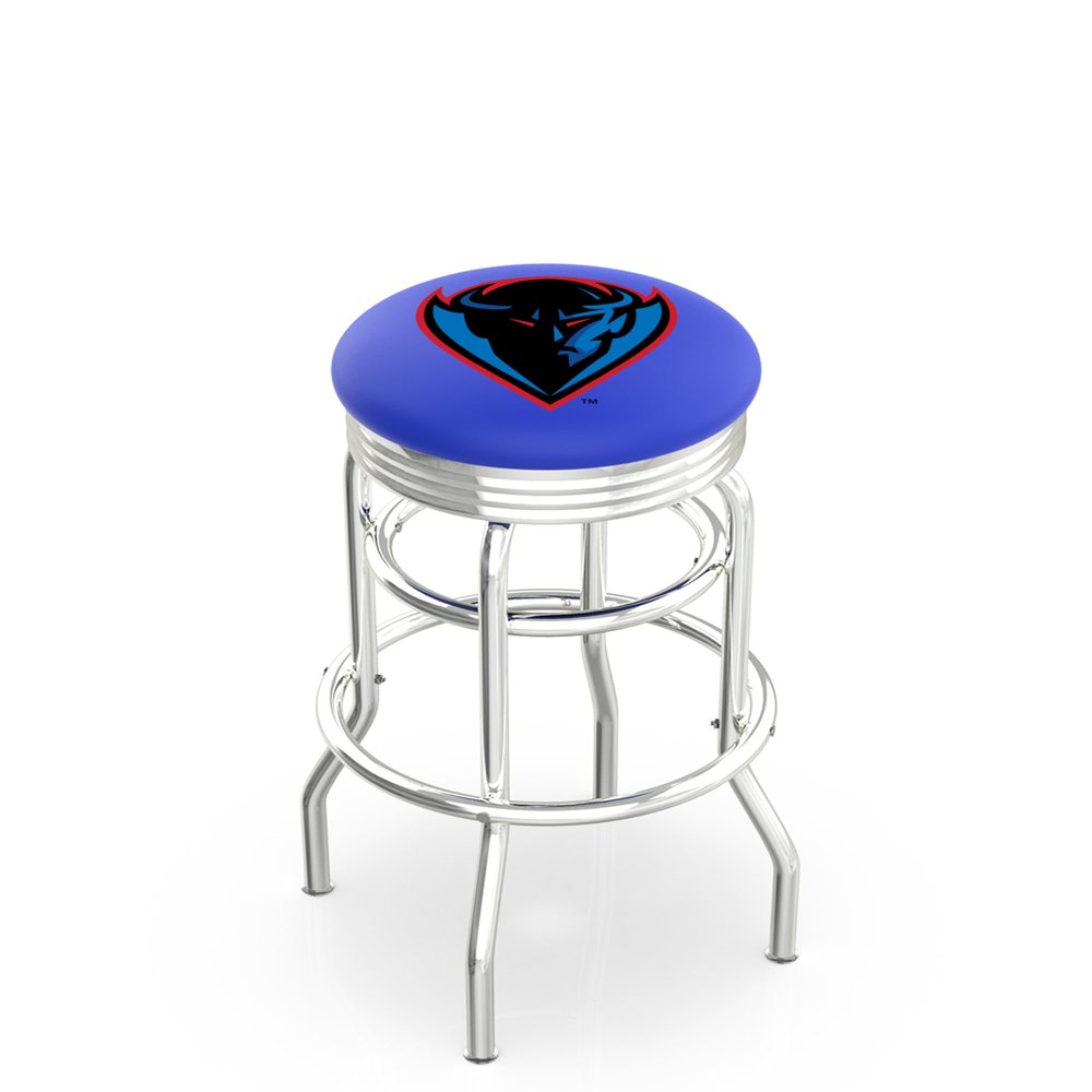 L7C3C DePaul 25" Double-Ring Swivel Counter Stool with Chrome Finish