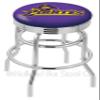 Holland Bar Stool 25" L7C3C - Chrome Double Ring East Carolina Swivel Bar Stool with 2.5" Ribbed Accent Ring view 1