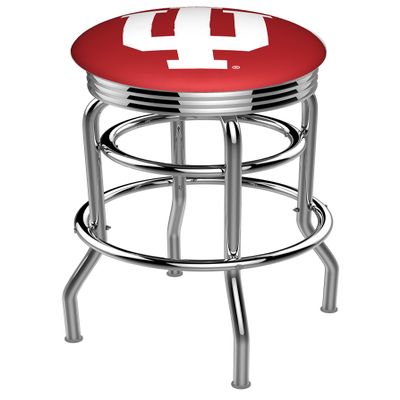 L7C3C Indiana 25" Double-Ring Swivel Counter Stool with Chrome Finish