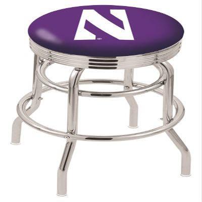 L7C3C Northwestern 25" Double-Ring Swivel Counter Stool with Chrome Finish