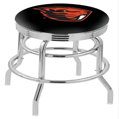 L7C3C Oregon State 25" Double-Ring Swivel Counter Stool with Chrome Finish