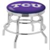 Holland Bar Stool 25" L7C3C - Chrome Double Ring TCU Swivel Bar Stool with 2.5" Ribbed Accent Ring view 1