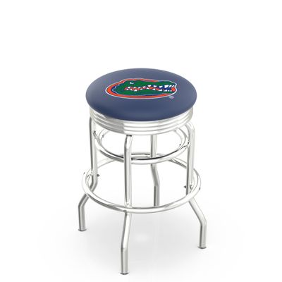 L7C3C Florida 25" Double-Ring Swivel Counter Stool with Chrome Finish