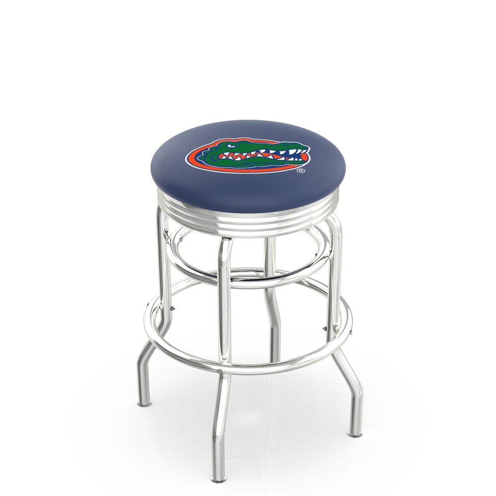 L7C3C Florida 25" Double-Ring Swivel Counter Stool with Chrome Finish