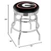 L7C3C Georgia G 25" Double-Ring Swivel Counter Stool with Chrome Finish view 2