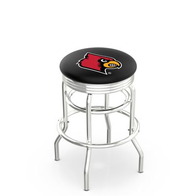 L7C3C Louisville 25" Double-Ring Swivel Counter Stool with Chrome Finish