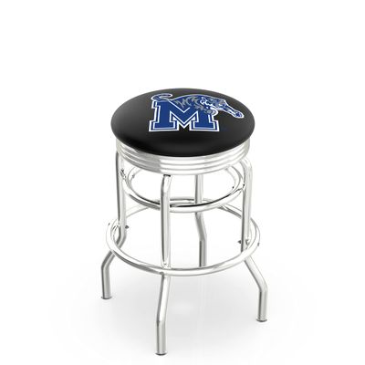 HBS L7C3C Memphis 25" Double-Ring Swivel Counter Stool with Chrome Finish