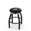 HBS L8B2C Dallas Stars 30" Swivel Bar Stool with a Black Wrinkle and Chrome Finish view 1