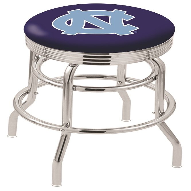 L7C3C North Carolina 25" Double-Ring Swivel Counter Stool with Chrome Finish