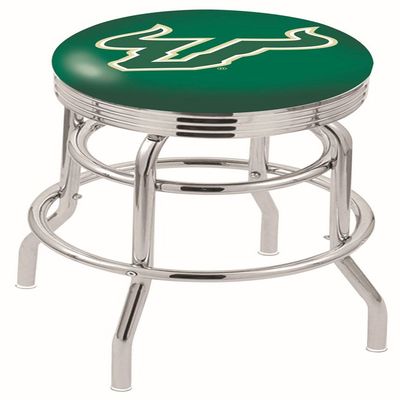 L7C3C South Florida 25" Double-Ring Swivel Counter Stool with Chrome Finish