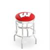 L7C3C Wisconsin W 25" Double-Ring Swivel Counter Stool with Chrome Finish view 1