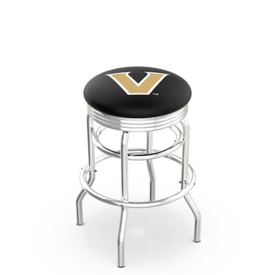 L7C3C Vanderbilt 25" Double-Ring Swivel Counter Stool with Chrome Finish