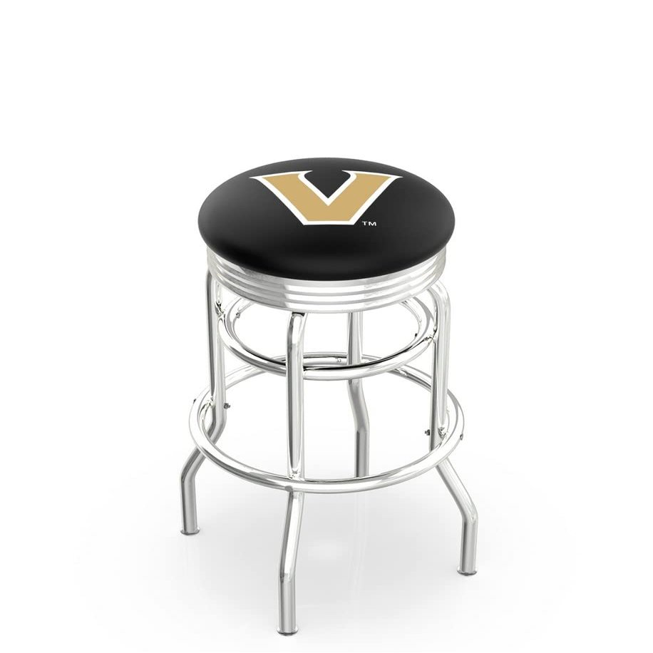 L7C3C Vanderbilt 25" Double-Ring Swivel Counter Stool with Chrome Finish