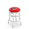 HBS L7C3C Carolina Hurricanes 25" Double-Ring Swivel Counter Stool with Chrome Finish view 1