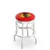 HBS L7C3C Chicago Blackhawks 25" Double-Ring Swivel Counter Stool with Chrome Finish view 1