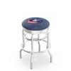 L7C3C Columbus Blue Jackets 25" Double-Ring Swivel Counter Stool with Chrome Finish view 1