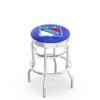 HBS L7C3C New York Rangers 25" Double-Ring Swivel Counter Stool with Chrome Finish view 1