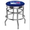 HBS L7C3C New York Rangers 25" Double-Ring Swivel Counter Stool with Chrome Finish view 4