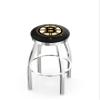 25" L8C2C - Chrome Boston Bruins Swivel Bar Stool with Accent Ring by The Holland Bar Stool Company view 1