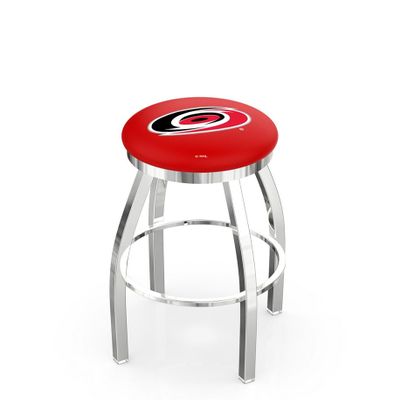 25" L8C2C - Chrome Carolina Hurricanes Swivel Bar Stool with Accent Ring by The Holland Bar Stool Company