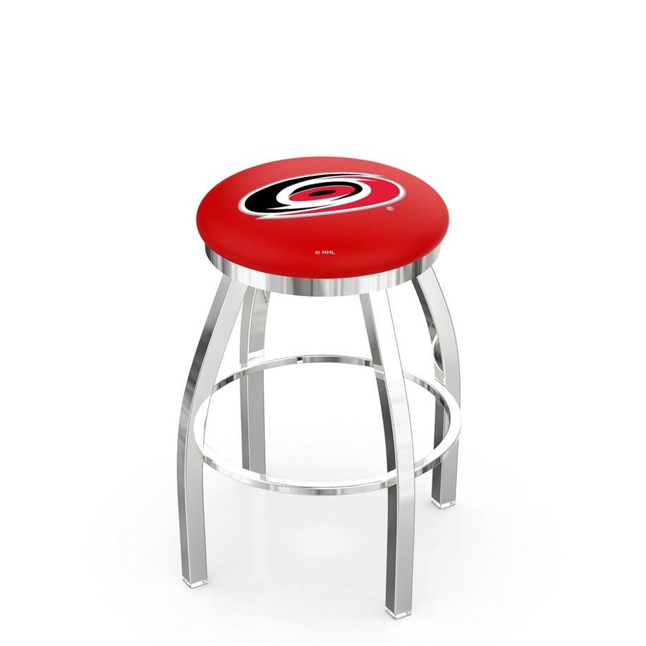 25" L8C2C - Chrome Carolina Hurricanes Swivel Bar Stool with Accent Ring by The Holland Bar Stool Company