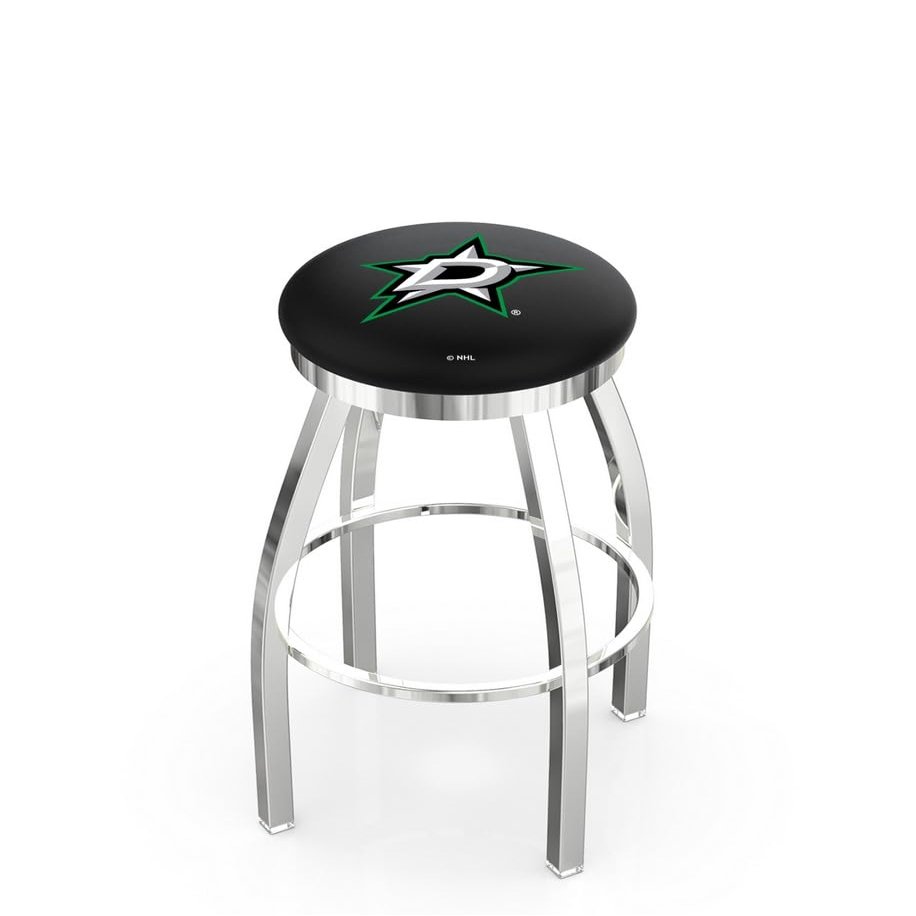 25" L8C2C - Chrome Dallas Stars Swivel Bar Stool with Accent Ring by The Holland Bar Stool Company