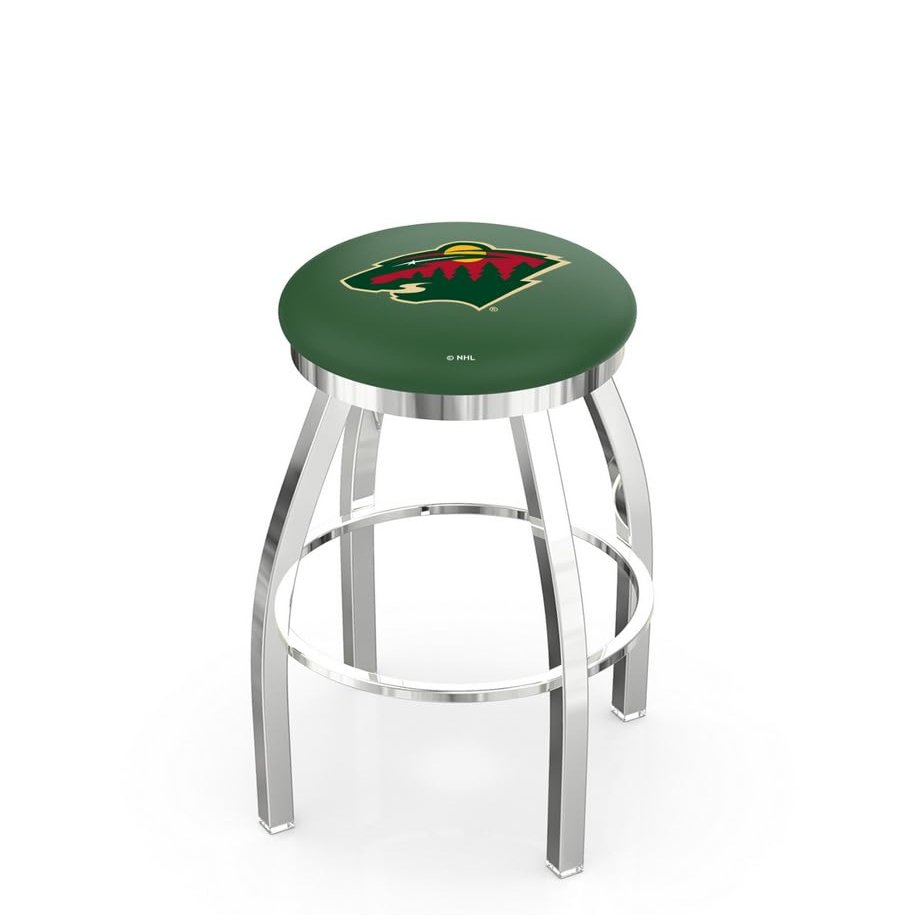 25" L8C2C - Chrome Minnesota Wild Swivel Bar Stool with Accent Ring by The Holland Bar Stool Company