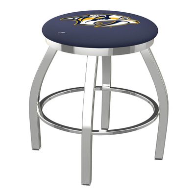 25" L8C2C - Chrome Nashville Predators Swivel Bar Stool with Accent Ring by The Holland Bar Stool Company